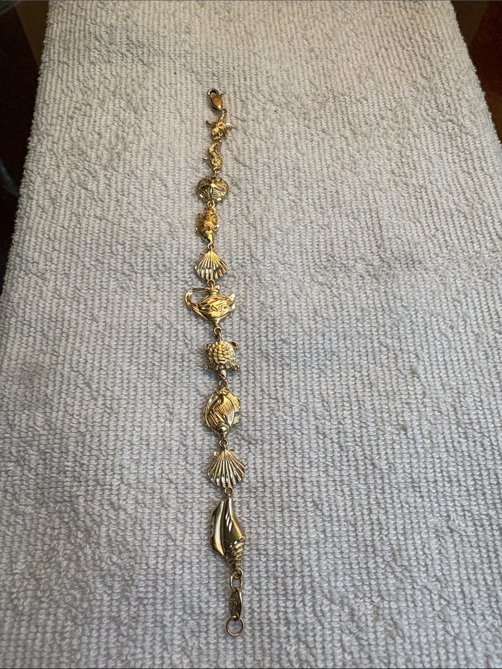 Vintage 14K Yellow Gold Michael Anthony Nautical Themed Bracelet